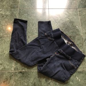 Maternity jeans, dark denim